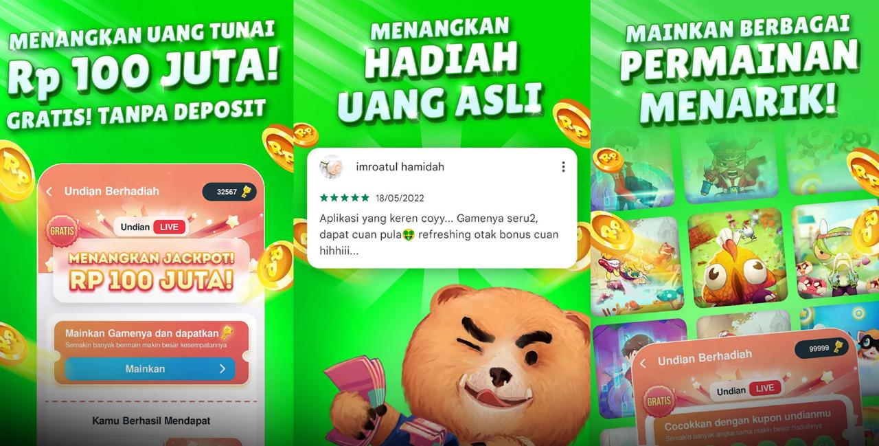 Pasti Cuan! Ini Tiga Game Penghasil Saldo Dana Gratis Ratusan Ribu, Buktikan Sekarang!