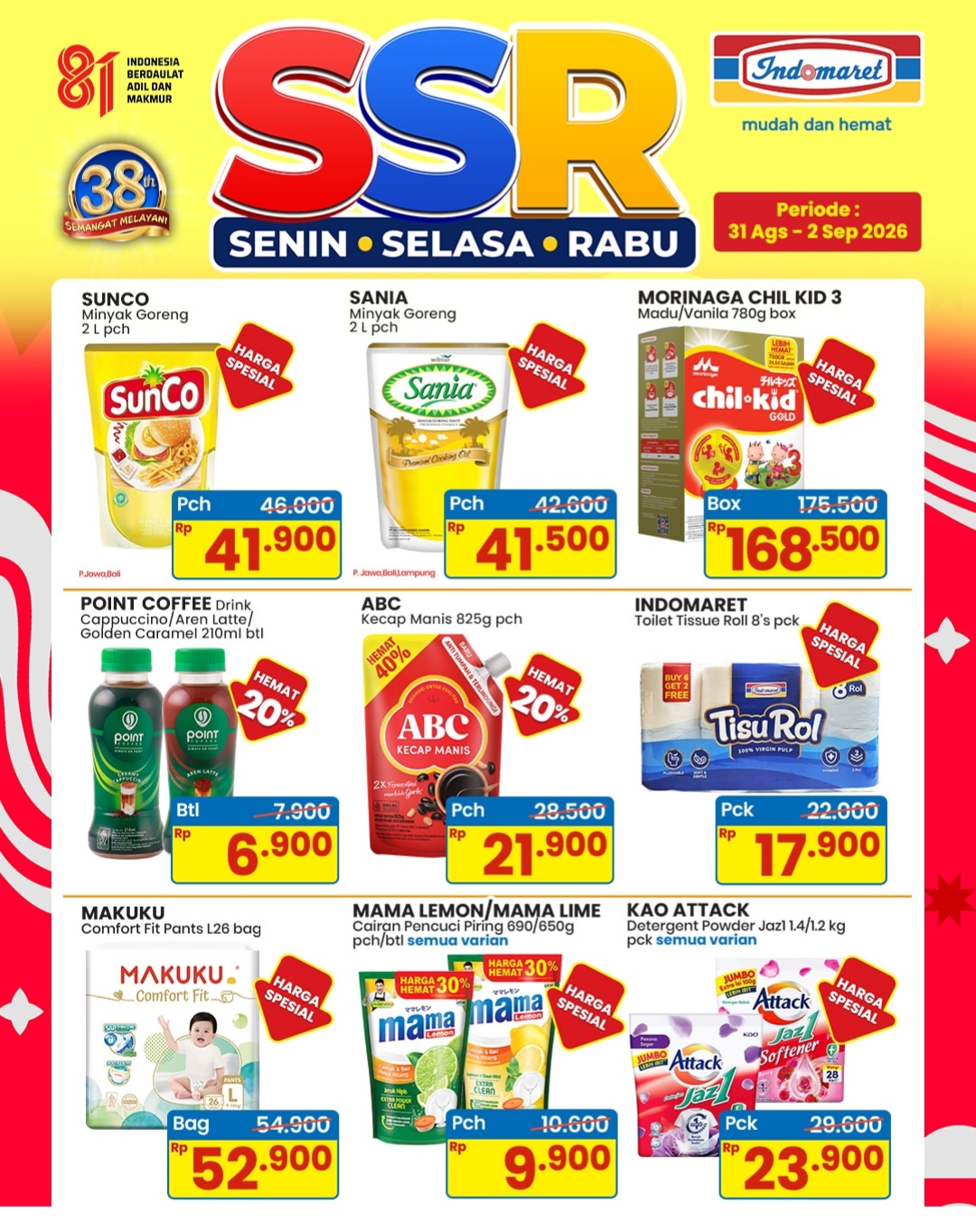 Sampai Malam Ini, Promo SSR Indomaret: Minyak Goreng 2L Mulai Rp41.500