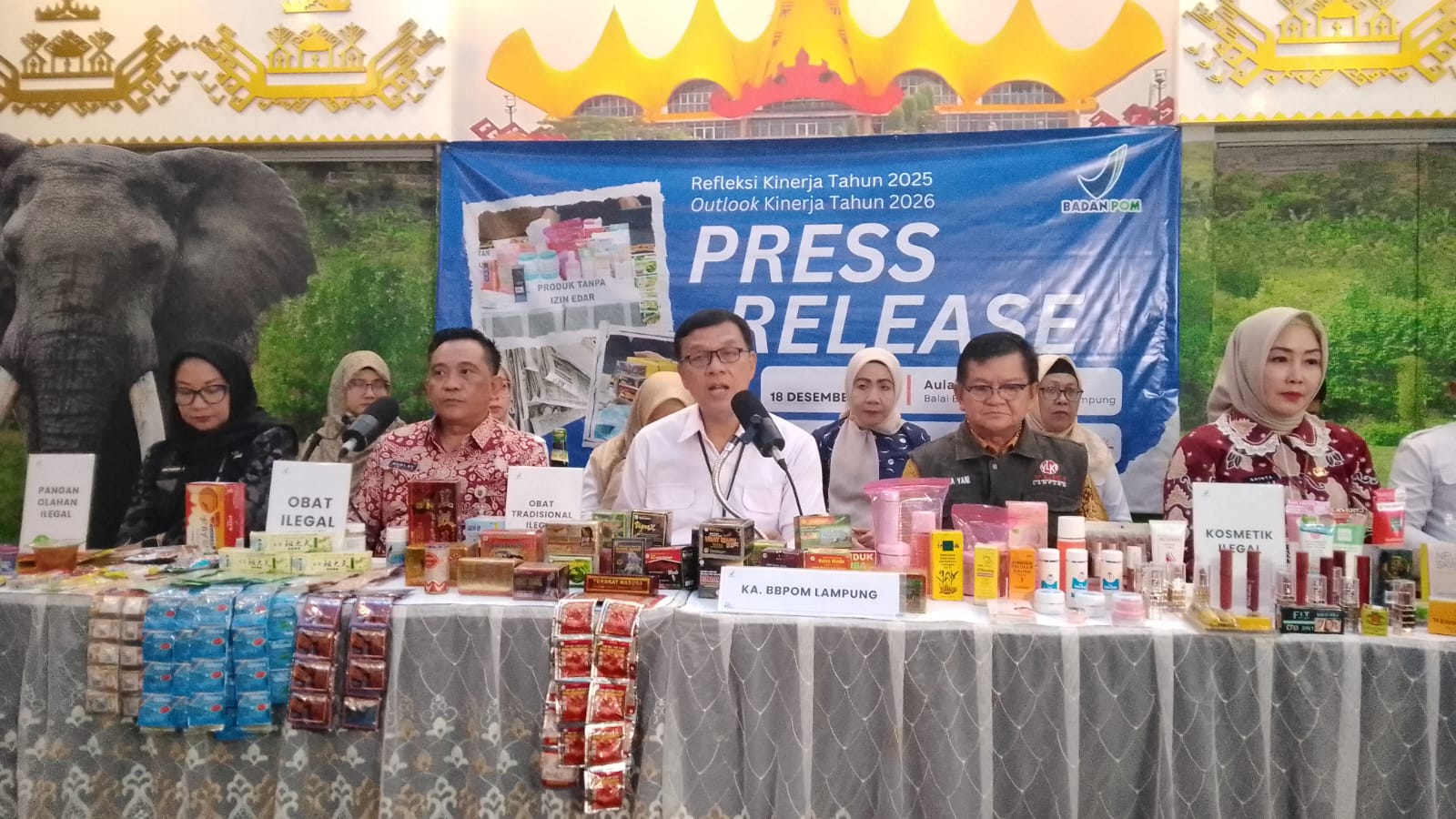 Kosmetik Ilegal Dominasi Temuan BBPOM Bandar Lampung Sepanjang Tahun 2025