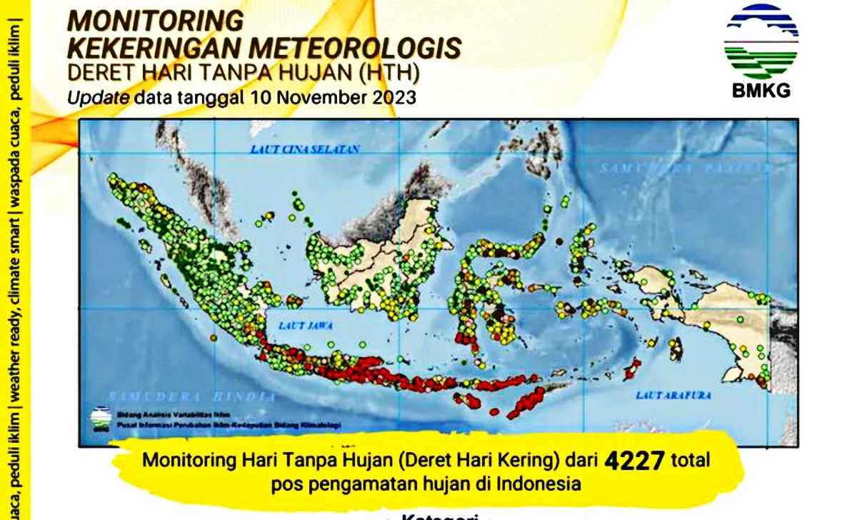 Update 12 Daerah Kurang Hujan Terpanjang Hingga Tengah November 2023, Lagi-Lagi Lampung Masuk Dalam Daftar