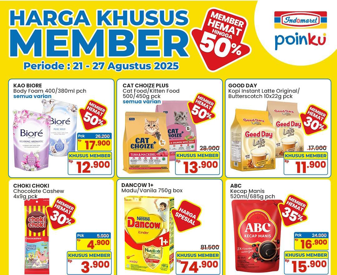 Promo Indomaret Spesial Belanja Happy, Ada Diskon Sabun Cair Hemat Harga 50 Persen