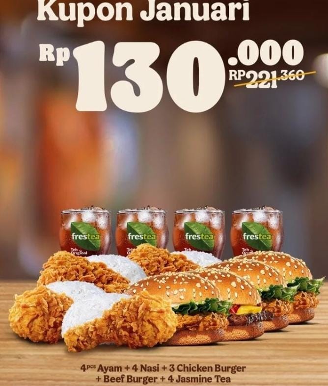 Burger King Promo Kupon Bulan Januari 2023 Banyak Pilihan Menu Harga Mulai Dari Rp 5 Ribu