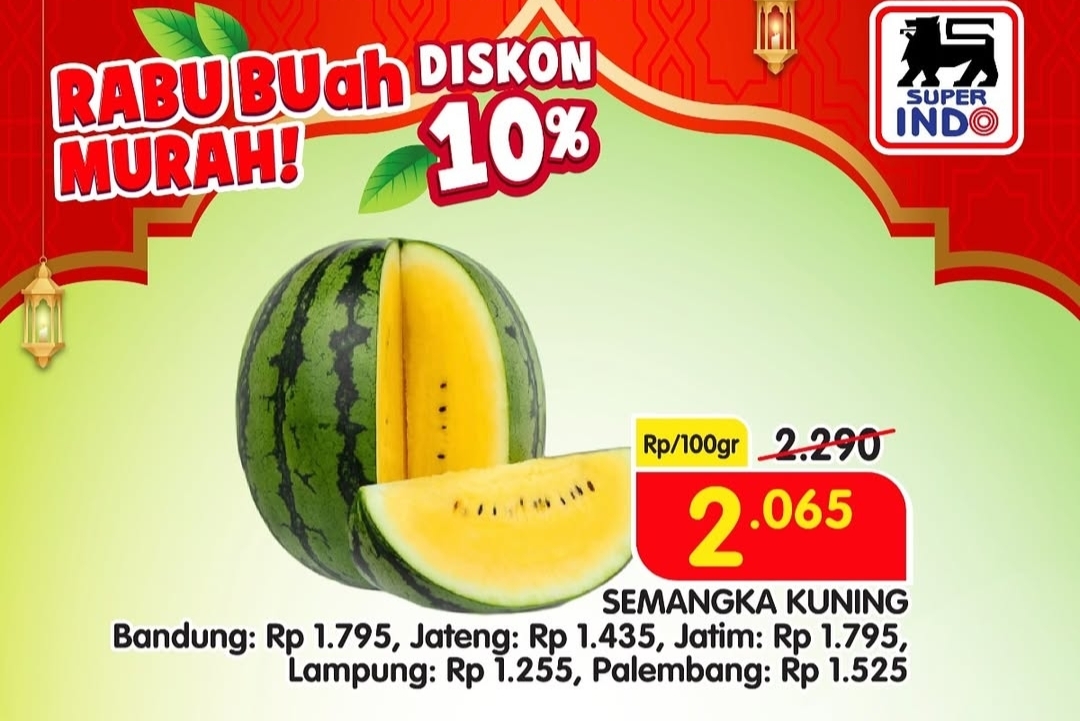 Update Promo Superindo, Buah Diskon 10 Persen, Termasuk di Lampung 