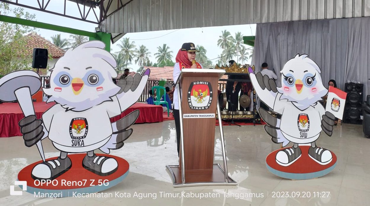 Serah Terima Bendera Kirab Pemilu 2024, Bupati Tanggamus Lampung Imbau Masyarakat lakukan Ini 