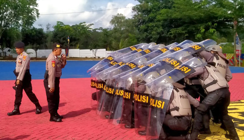 Puluhan Bintara Remaja Polres Pesawaran Dapat Pelatihan Dalmas 