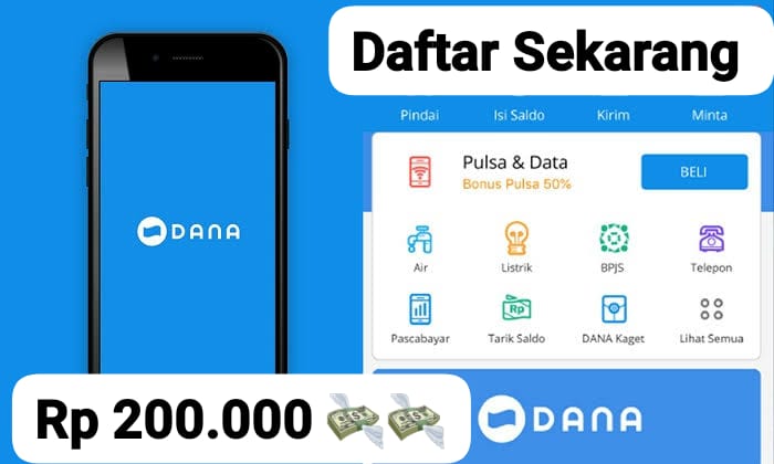 Ayo Daftar! Miliki Saldo DANA Gratis Mulai Rp 200 Ribu, Cukup Login Ke Akun Dompet Digital Deals Sekarang