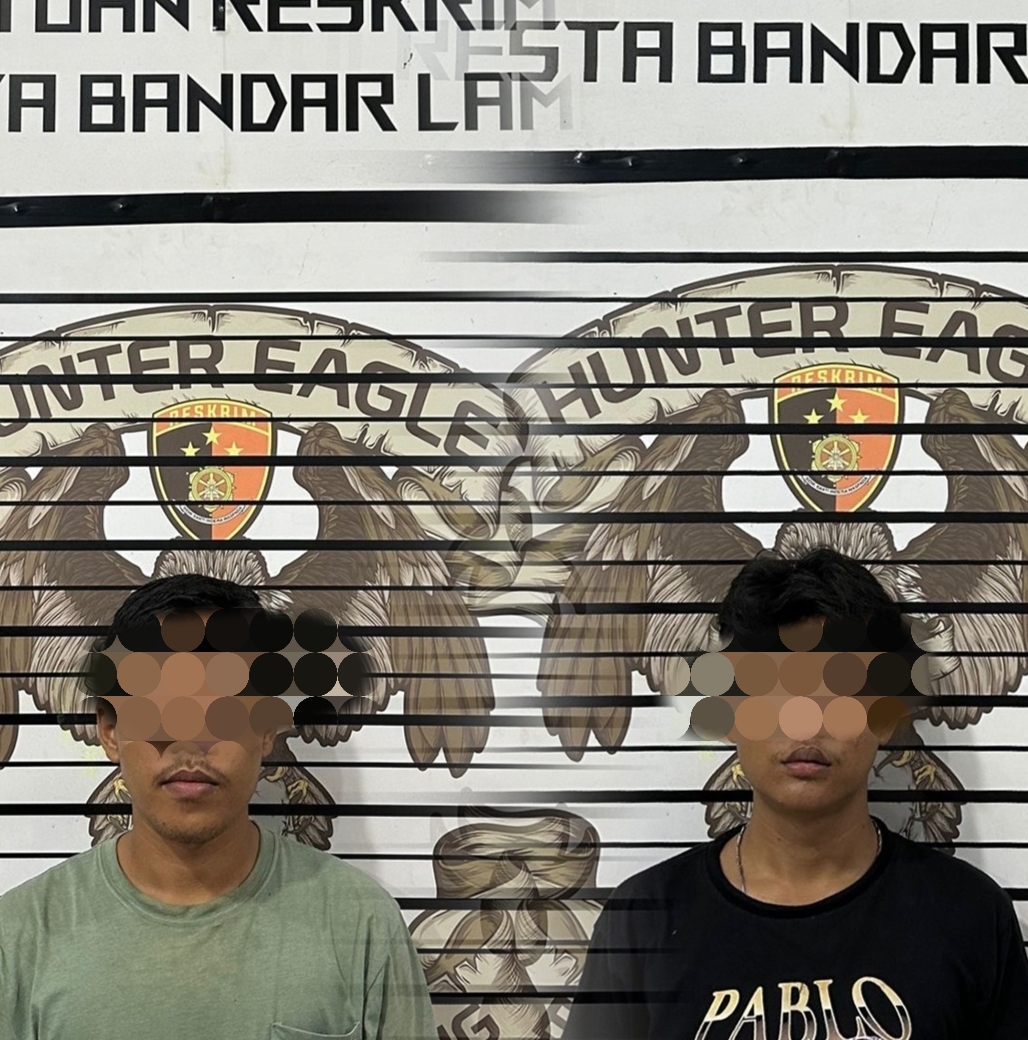 Kurang Dari 24 Jam, Polresta Bandar Lampung Ringkus 2 Pelaku Pembunuhan di Panjang 