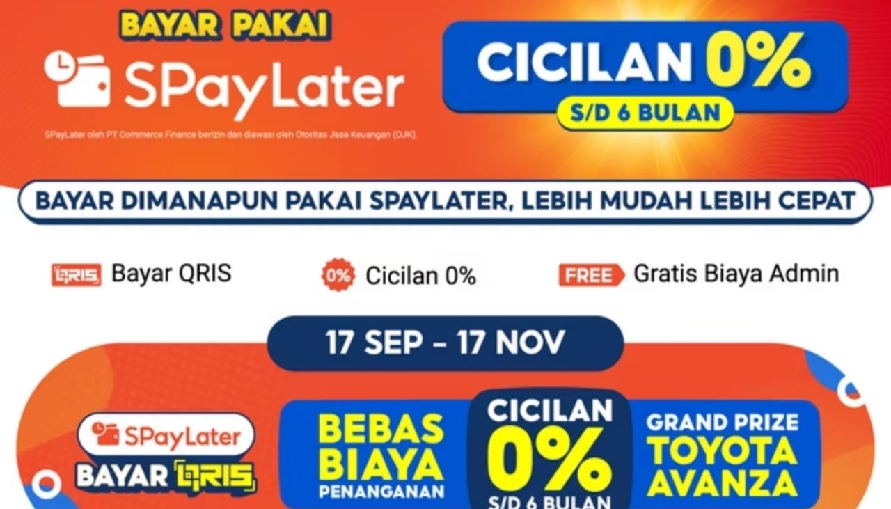 Promo SPayLater Hari Ini, Dapatkan Cicilan 0 Persen Hingga 6 Bulan, Begini Caranya