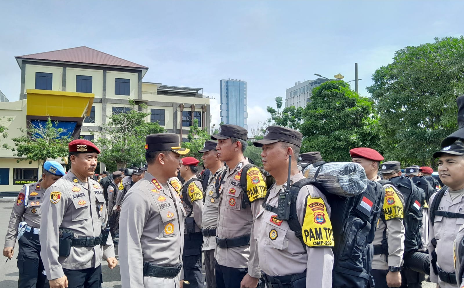 Polresta Kerahkan 502 Personel untuk Amankan 1.433 TPS di Bandar Lampung