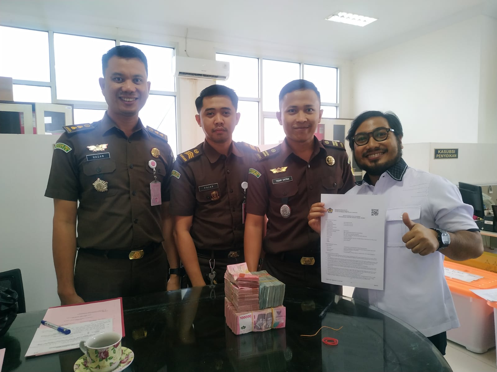 Mantan Bendahara BPBD Bandar Lampung Kembalikan Uang Kerugian Negara