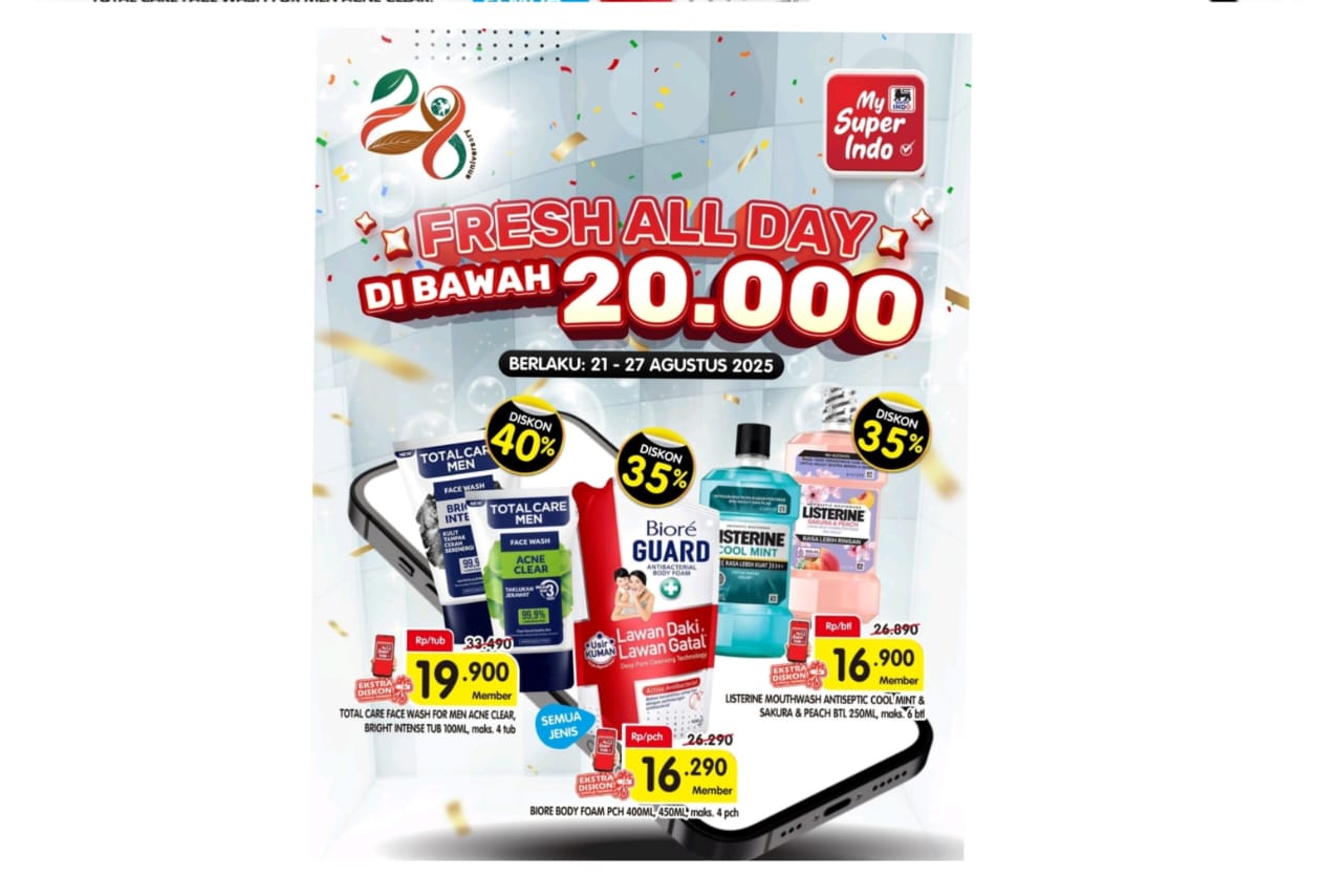 Update Promo Superindo dari 21-27 Agustus 2025 Spesial Member Superindo, Salah Satunya Fresh All Day 