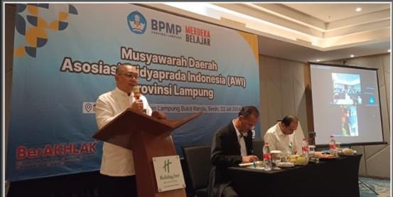 BPMP Lampung Gelar FGD Komunitas Belajar 'Cawa Geh', sekaligus Musda dan Pelantikan PD AWI Lampung