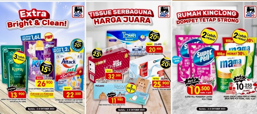 Rumah Kinclong Dompet Tetap Strong, Belanja Murah Deterjen Sampai Pembersih Lantai di Superindo 