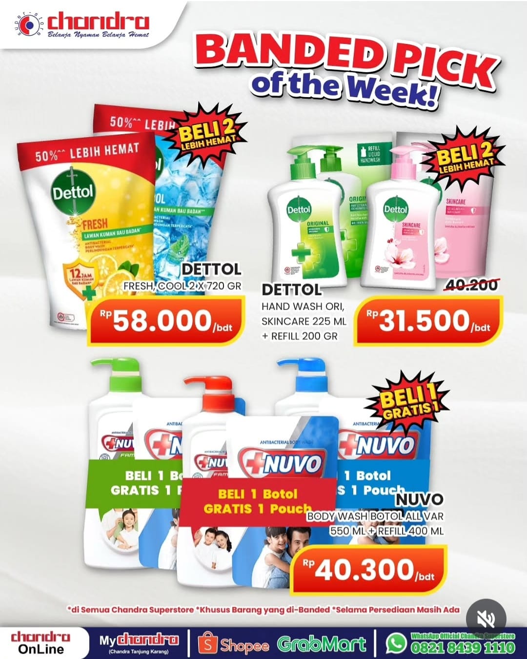 ​Promo Akhir Pekan, Chandra Superstore Hadirkan Diskon 'Banded Pick of the Week' untuk Produk Kebersihan