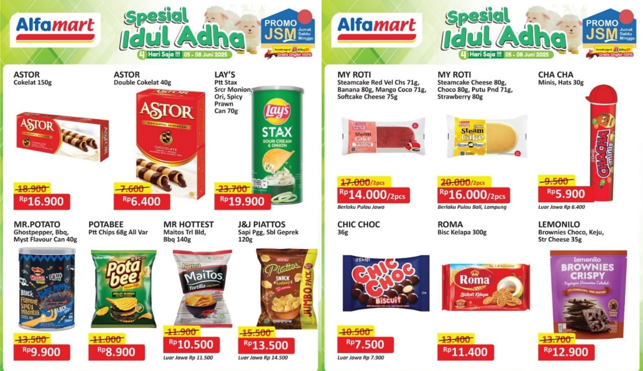 Promo Camilan Favorit Untuk Stok Lebaran Idul Adha di Rumah dari Alfamart, Cek Produknya