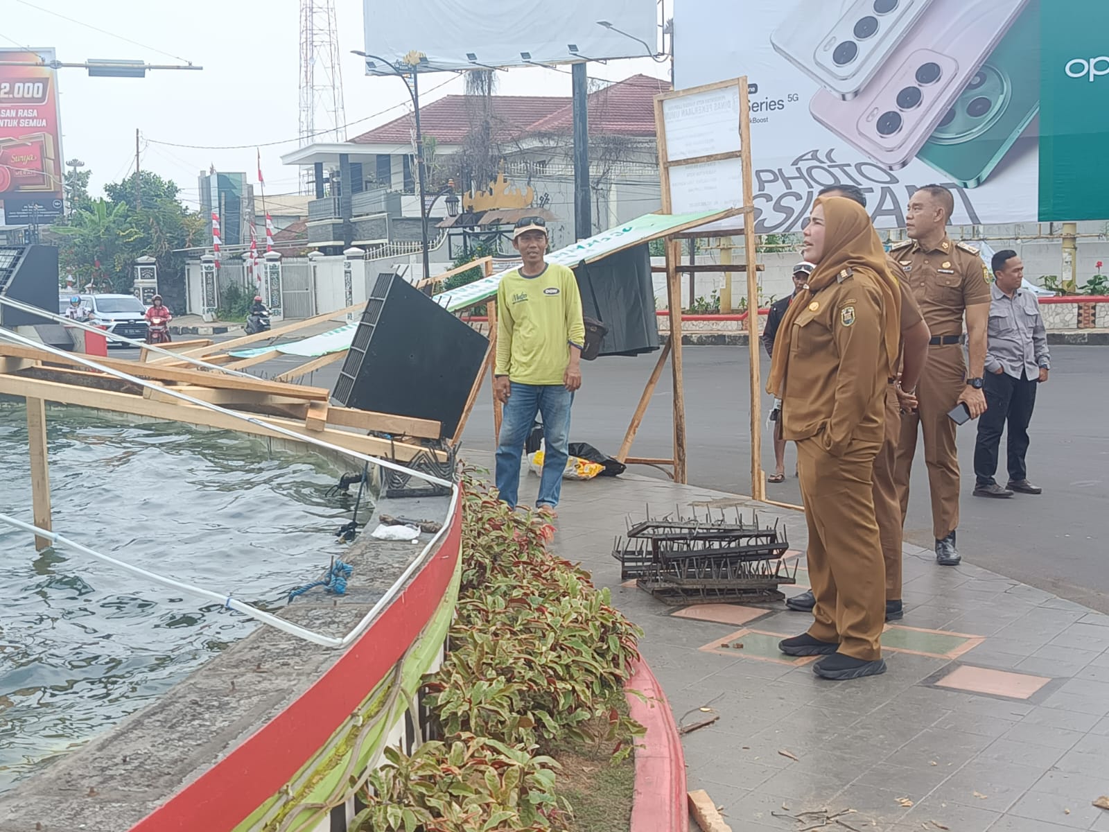 Wali Kota Bandar Lampung Tinjau Sejumlah Pembangunan, Salah Satunya Pemugaran Tugu Adipura 