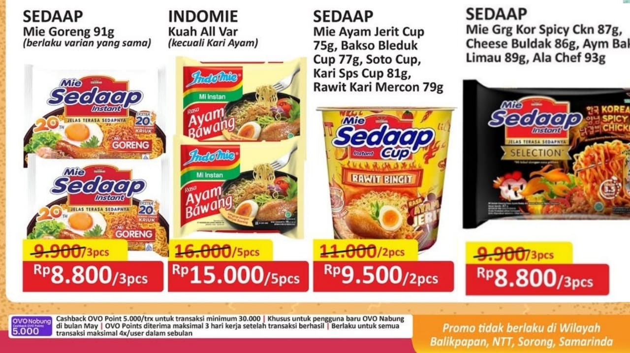 Penawaran Terakhir Promo Mie Instant Super Hemat di Alfamart, Cek Katalognya