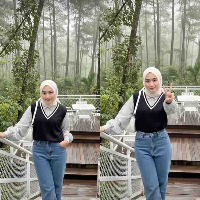 Prompt Gemini AI Hasilkan Potret Perempuan di Tengah Hutan Berkabut, Tampil Elegan Ala Café View Hutan