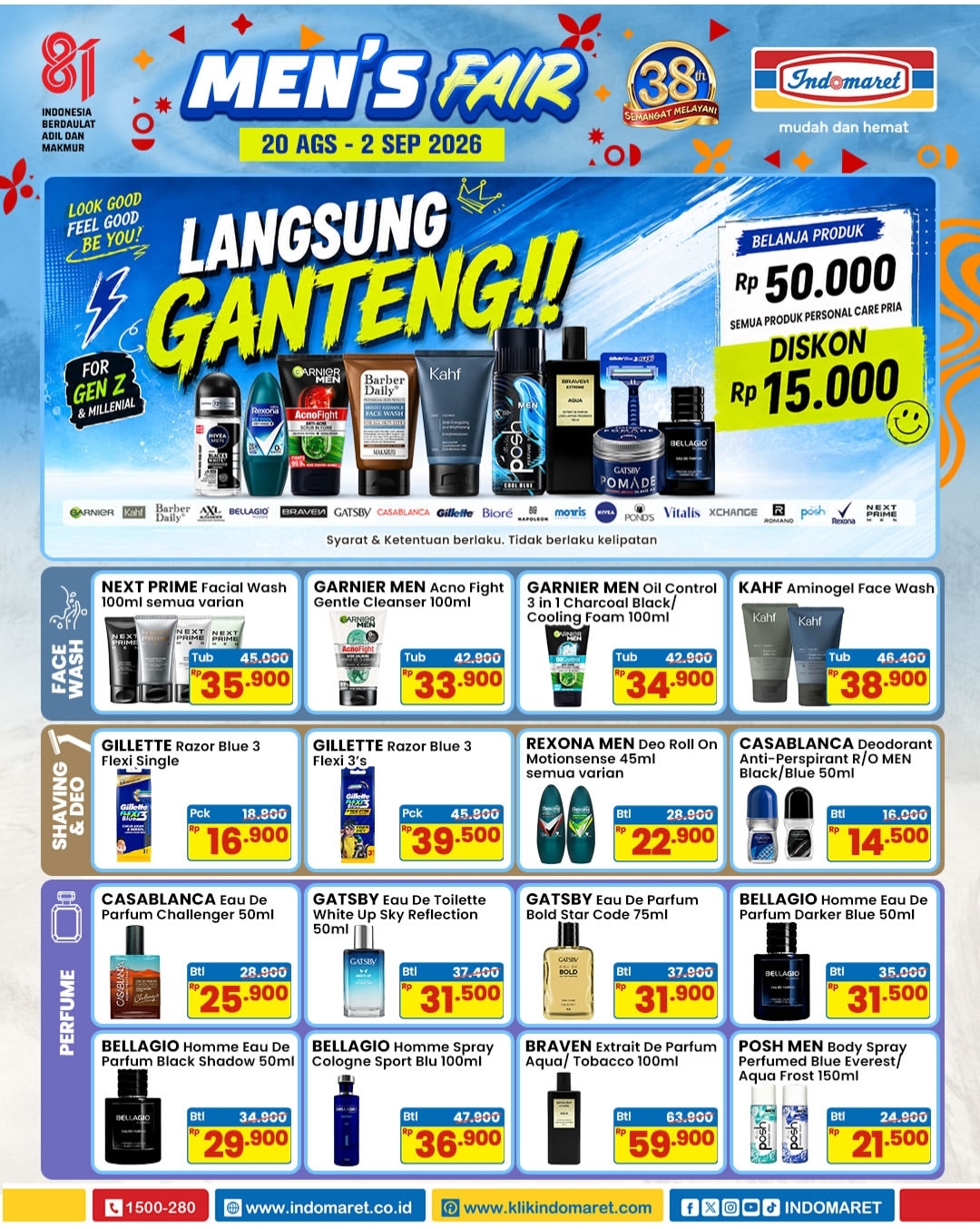Promo Men's Fair Indomaret: Pangkas Harga Face Wash hingga Parfum Pria