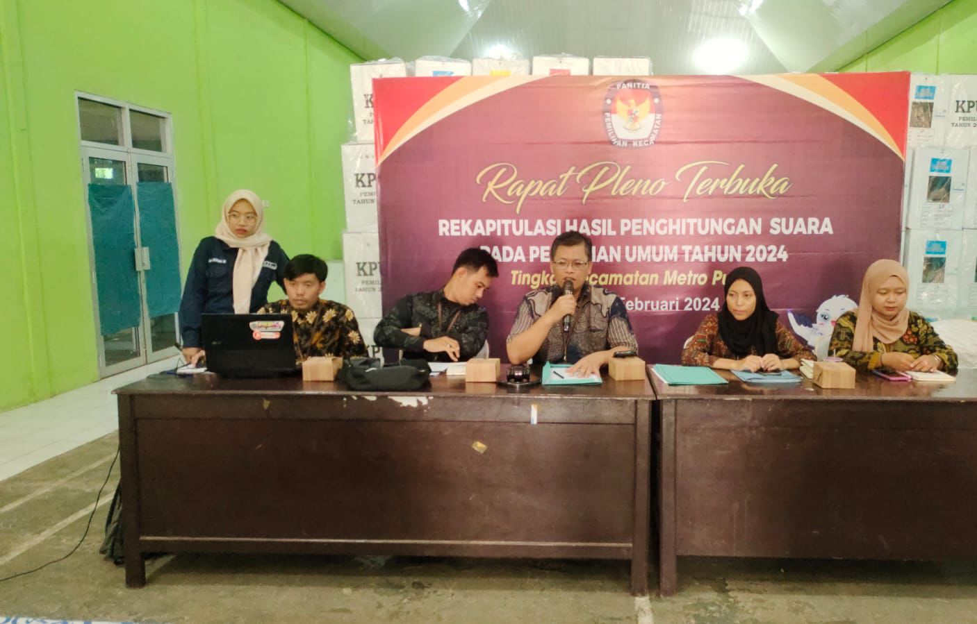Rekap Hasil Penghitungan Suara Pemilu 2024 di PPK Kota Metro Lampung Mulai Hari Ini