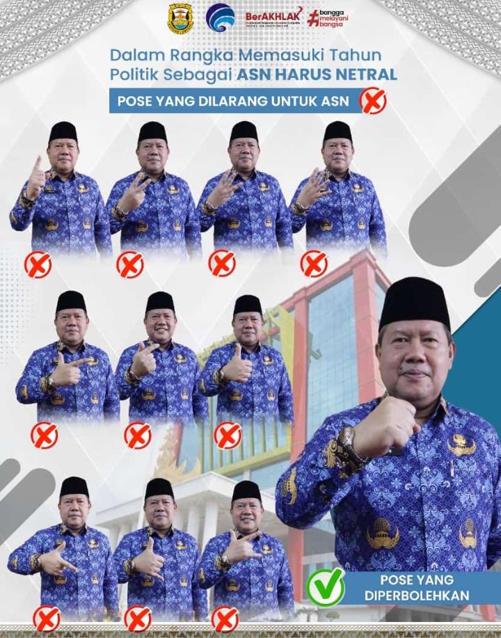 Tegas! ASN Bandar Lampung Dilarang Berpose Jari Jelang Pemilu