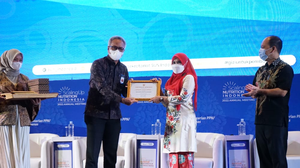 Inovasi Penurunan Stunting, Kabupaten Lampung Selatan Raih Penghargaan dari Bappenas RI