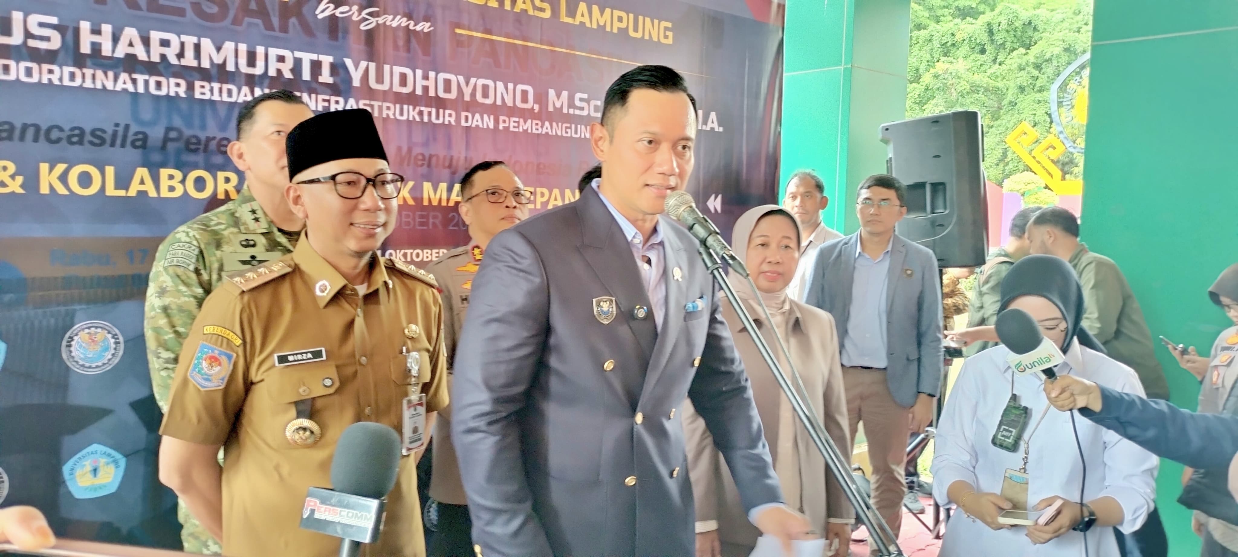 AHY Ajak Mahasiswa Unila Bangun Kepemimpinan Kolaboratif dan Inovatif  Diawali Dari Kedisplinan Diri