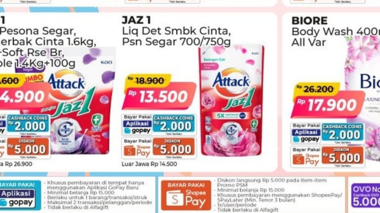 Promo Home Care Alfamart Kategori Deterjen dan Sabun Cair Murah Spesial Weekend