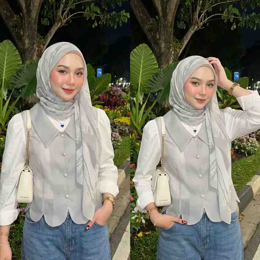 Bukan Selebgram! Potret Manis Wanita Berhijab di Taman Malam Ini Ternyata Hasil Prompt Gemini AI