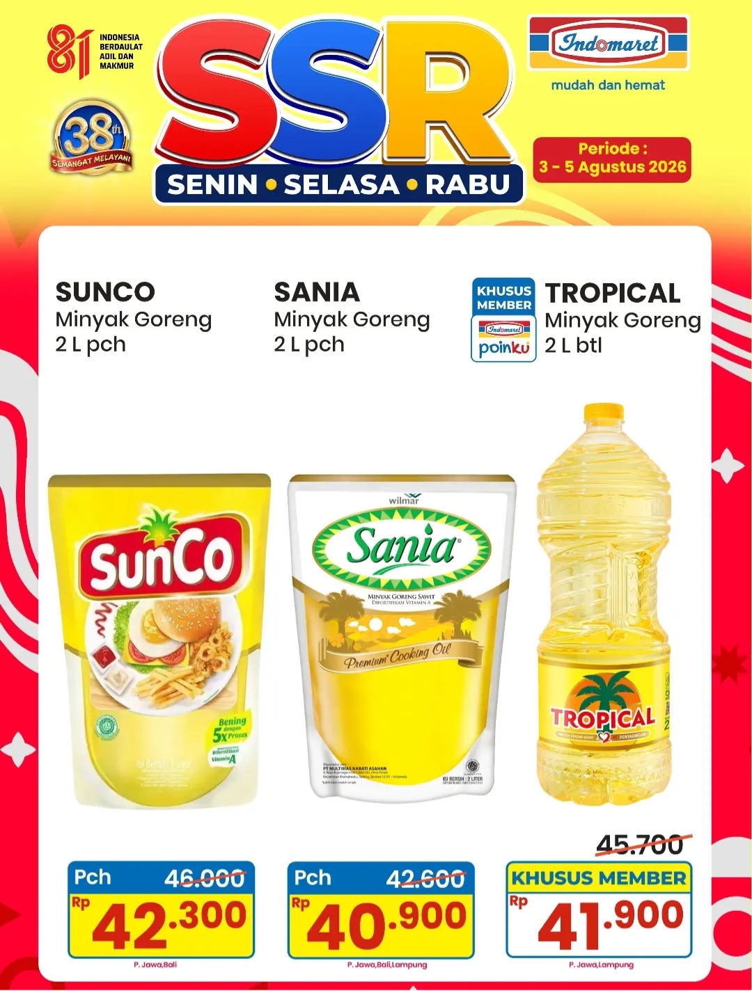 Besok Terakhir, Promo SSR Indomaret, Ada Diskon Minyak Goreng 2 Liter
