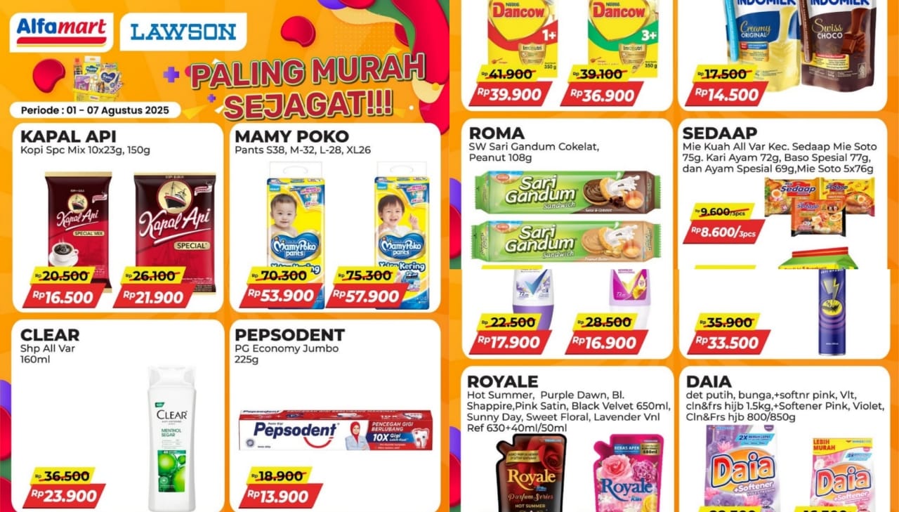 Promo Paling Murah Sejagat di Alfamart Sampai 7 Agustus 2025, Cek Katalognya