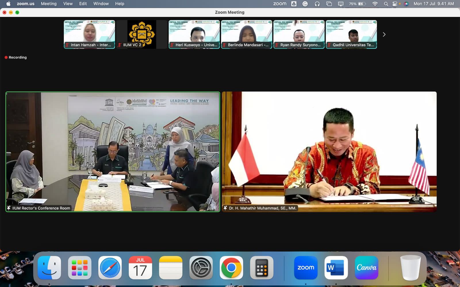 Universitas Teknokrat Indonesia Teken MoU dengan International Islamic University Malaysia
