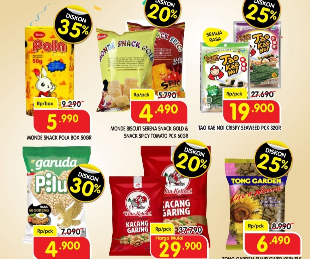 Weekend Asyik Bersama Promo JSM Superindo, Diskon Hingga 35 Persen untuk Snack Enak 