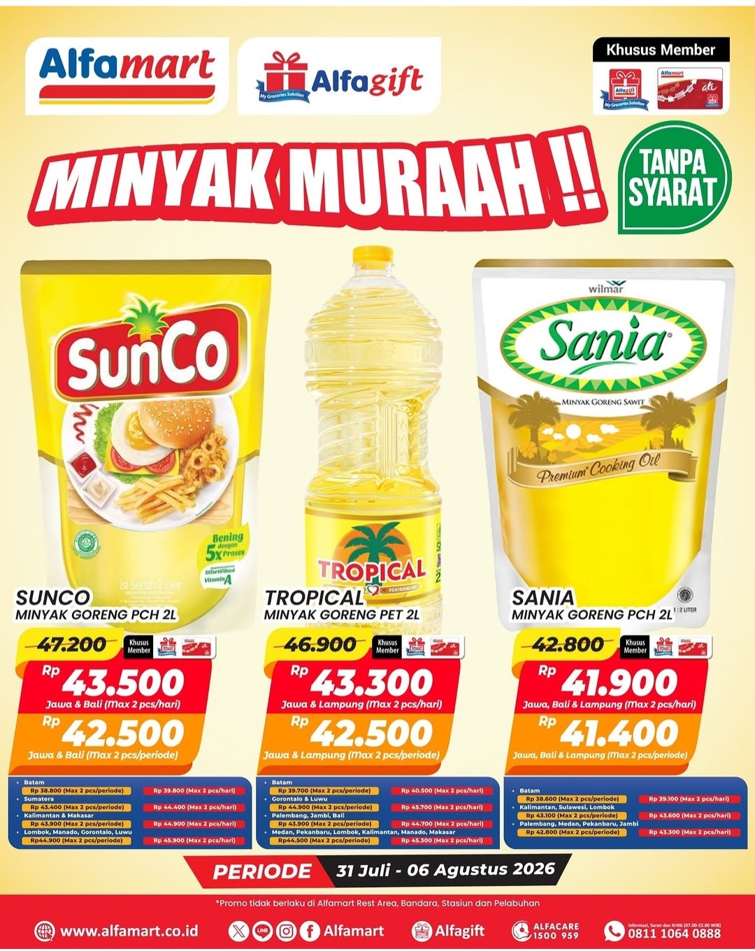 Banjir Diskon Minyak Goreng Tanpa Syarat di Alfamart, Ini Rincian Harganya