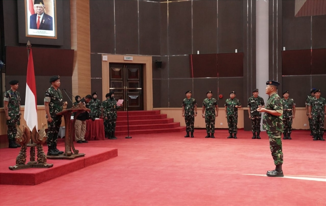 17 Perwira TNI Naik Pangkat, Dua Danrem Sandang Bintang Satu 