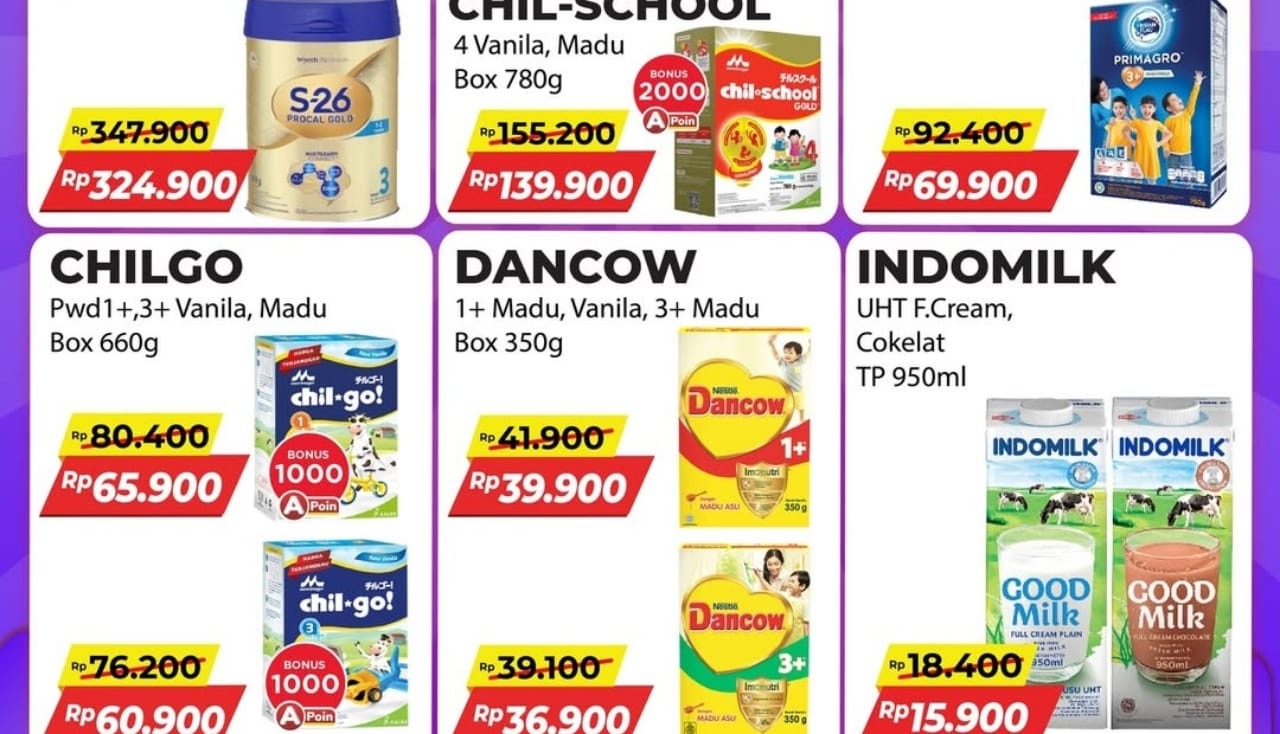 Promo Susu Murah di Alfamart, Penuhi Kebutuhan si Kecil dan Keluarga Dengan Harga Super Hemat!