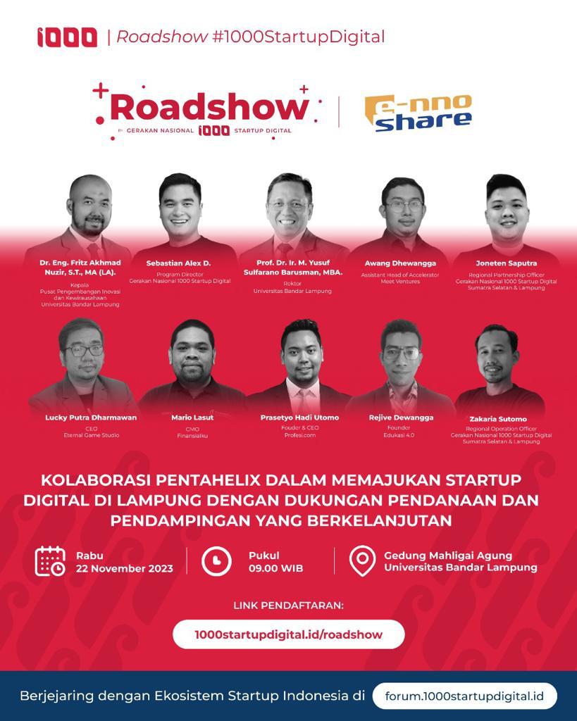 Gerakan Nasional 1.000 Startup Digital Roadshow di Lampung