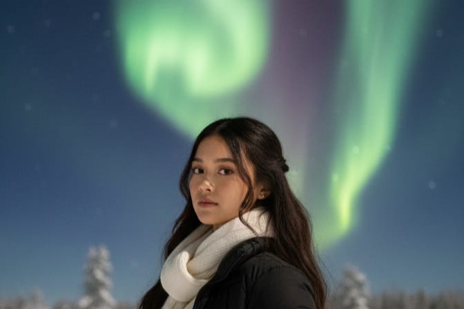 Cuma Modal Prompt Gemini AI, Hasilkan Foto Estetik Berlatar Aurora Borealis