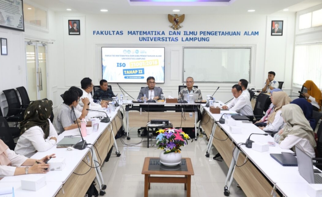 Pastikan Efektivitas Sistem di FMIPA Unila, Gelar Audit ISO 21001:2018 Tahap Dua, 