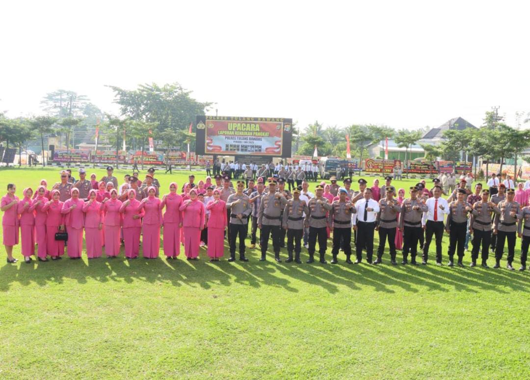 20 Personel Polres Tulang Bawang Naik Pangkat, Bripka ke Aipda Paling Banyak