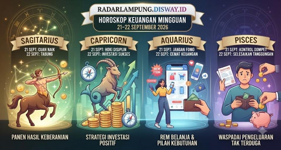 Ramalan Zodiak Keuangan 21–22 September 2026: Sagitarius dan Capricorn Panen Cuan