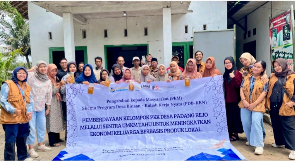 Dosen Kimia Itera Beri Solusi Angkat Ekonomi Keluarga UMKM Tahu Desa Padang Rejo Pringsewu 