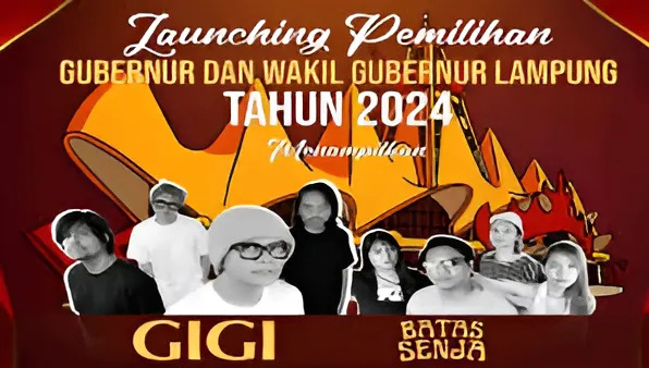 KPU Lampung Hadirkan GIGI dan Batas Senja di Launching Pilgub 2024 
