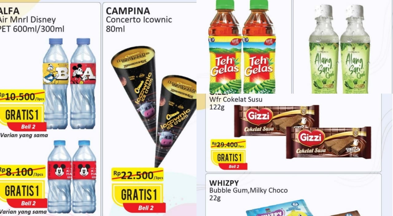 Promo Beli 2 Gratis 1 di Alfamart, Ada Minuman Hingga Wafer Favorit