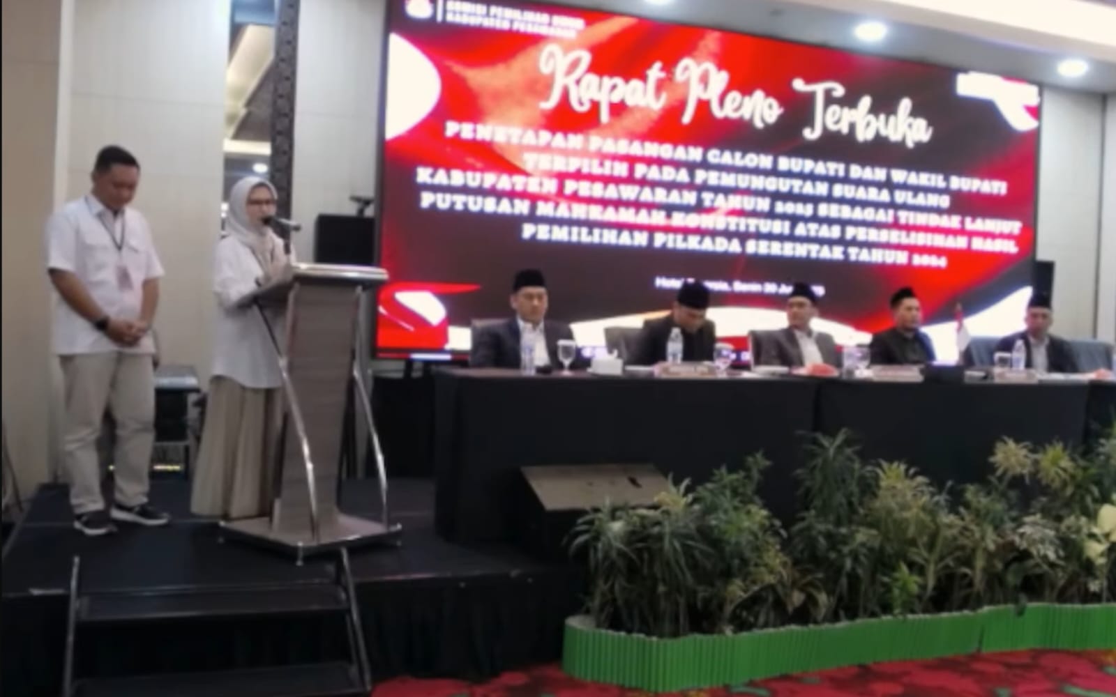 KPU Tetapkan Nanda-Anton Sebagai Bupati dan Wakil Bupati Pesawaran Terpilih 