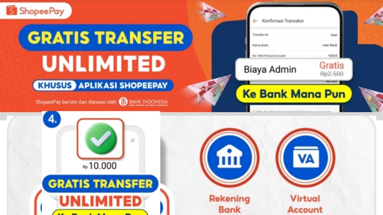 Promo ShopeePay Hari Ini, Dapatkan Gratis Transfer Unlimited ke Bank Manapun, Cek Caranya