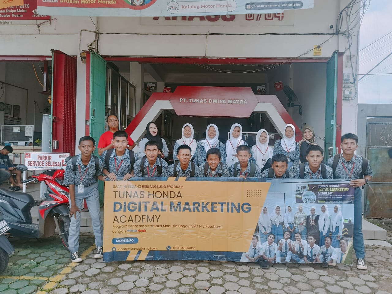 TDM dan SMKN 3 Kotabumi Gelar Tunas Honda Digital Marketing Academy