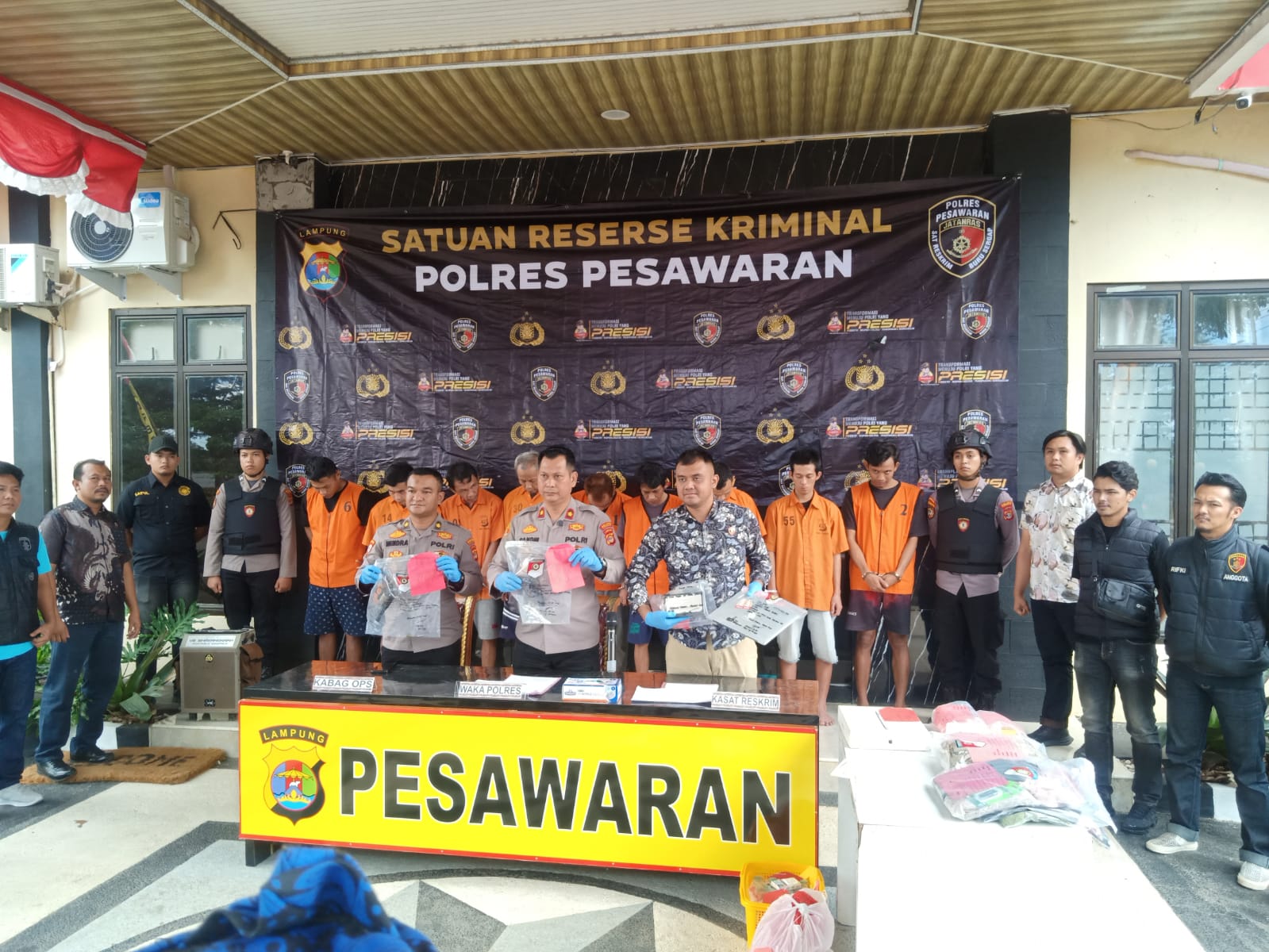 Polres Pesawaran Ungkap 13 Kasus Sepanjang Agustus, Curat Mendominasi