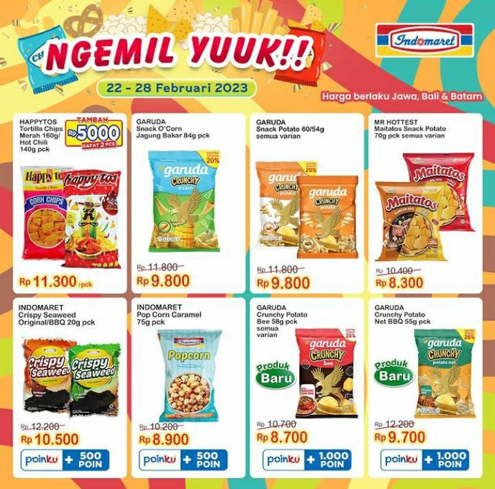 Cek Promo Ngemil Yuuk dari Indomaret, Periode Promo 22 Hingga 28 Februari 2023 