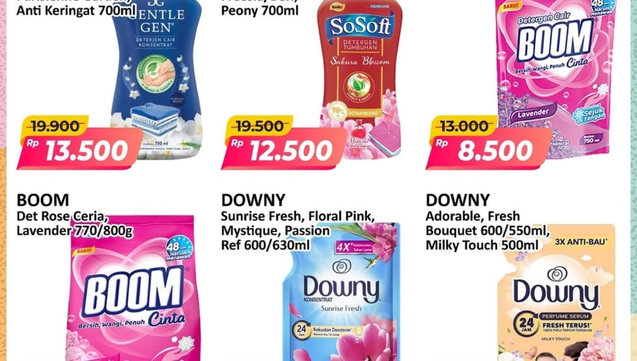 Belanja Murah Deterjen dan Pewangi Pakaian Favorit Dalam Promo Gajian Untung di Alfamart, Cek Katalognya